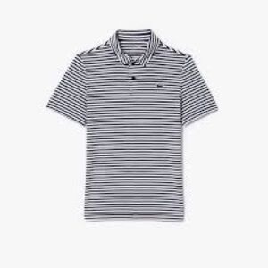 Classic Navy Striped Men's Polo Shirt